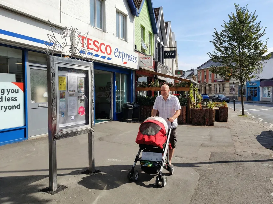 Stainless Steel Noticeboard for Sustainable Bishopston