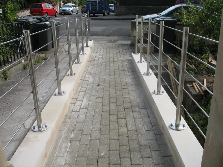 Sculpted Stainless Steel Railings
